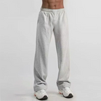 Men's casual pants - casual wide leg pants, solid color durable - suitable for casual shopping