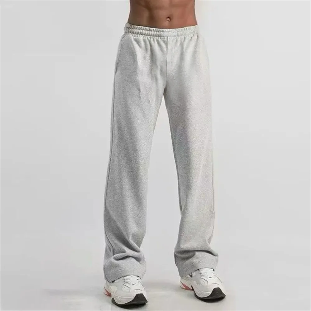 Men's casual pants - casual wide leg pants, solid color durable - suitable for casual shopping