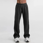 Men's casual pants - casual wide leg pants, solid color durable - suitable for casual shopping