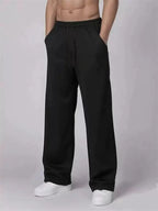 Men's casual pants - casual wide leg pants, solid color durable - suitable for casual shopping