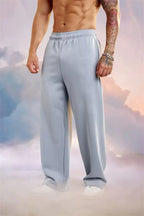 Men's casual pants - casual wide leg pants, solid color durable - suitable for casual shopping