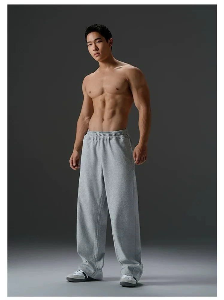 Men's casual pants - casual wide leg pants, solid color durable - suitable for casual shopping